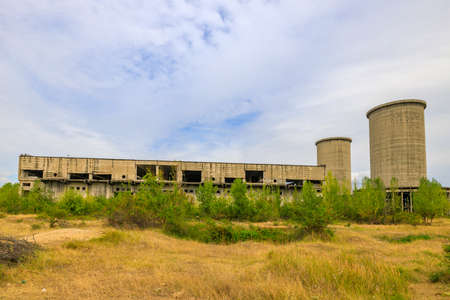 Building of an industrial complex in degradationの写真素材