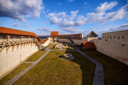 28 February 2021: Images from the Feldioara Fortress, Feldioara commune, BraÈov county, was built in the 13th century, the Feldioara fortress being the most important fortification built by the Teutonic Knights in Transylvania.のeditorial素材
