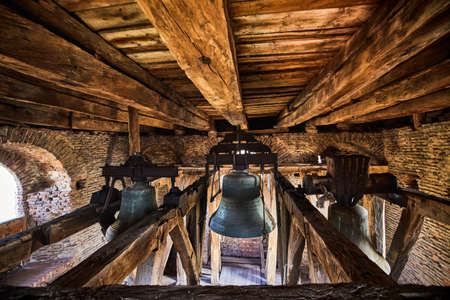 Slimnic Fortress (Stolzenburg): fortified enclosure, with towers, chapel, tower, bastion, was built in the fourteenth century, located on a Burgbasch hill on a Sibiu-MediaÈ road in Transylvaniaのeditorial素材