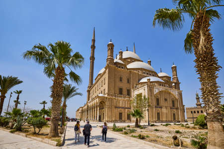 11 April.2021.The Great Mosque of Muhammad Ali Pasha or Alabaster Mosque Situated on the summit of the citadel, this Ottoman mosque.のeditorial素材