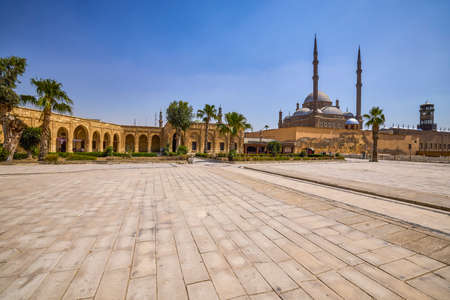 11 April.2021.The Great Mosque of Muhammad Ali Pasha or Alabaster Mosque Situated on the summit of the citadel, this Ottoman mosque.のeditorial素材