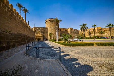 Cairo, Egypt - April 23, 2021: images with streets and architecture in Cairo, Year of the Crown-Virus Pandemic.のeditorial素材