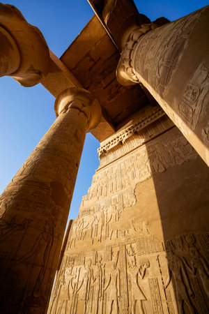 Egypt, Luxor,16-April-2021.  The temple of Kom Ombo