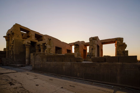 Egypt, Luxor,16-April-2021.  The temple of Kom Ombo