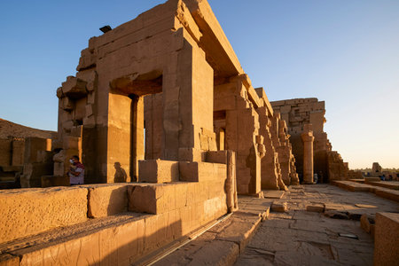 Egypt, Luxor,16-April-2021.  The temple of Kom Ombo