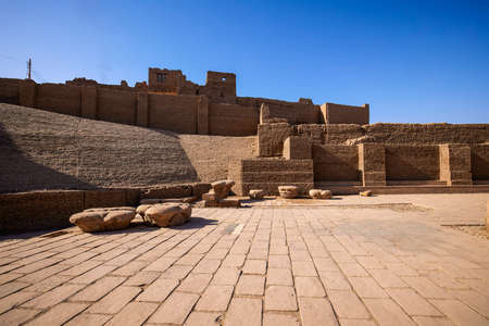 Edfu, Egypt April 16, 2021, Temple of Horus, important tourist attractionのeditorial素材