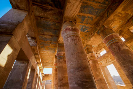 LUXOR, EGYPT - APRIL 16 2021. Temple Karnak,The largest temple complex of Amun-Re God in ancient Thebes town.のeditorial素材