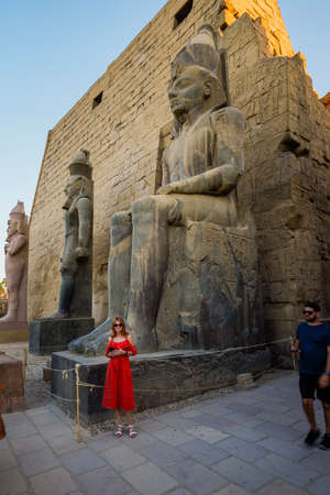 16-Apr-2021.The ancient Luxor temple in Luxor, Egyptのeditorial素材