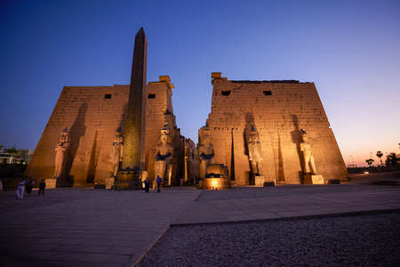 16-Apr-2021.The ancient Luxor temple in Luxor, Egyptのeditorial素材