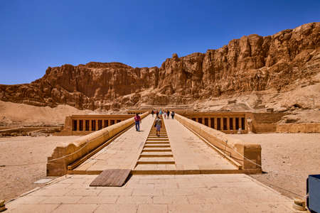 April 11, 2021 The temple of Hatshepsut in Luxor in Egyptのeditorial素材