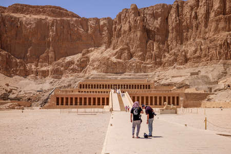 April 11, 2021 The temple of Hatshepsut in Luxor in Egyptのeditorial素材