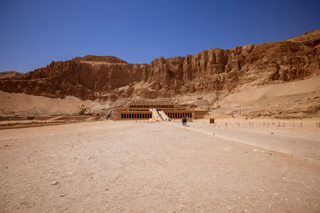 April 11, 2021 The temple of Hatshepsut in Luxor in Egyptのeditorial素材