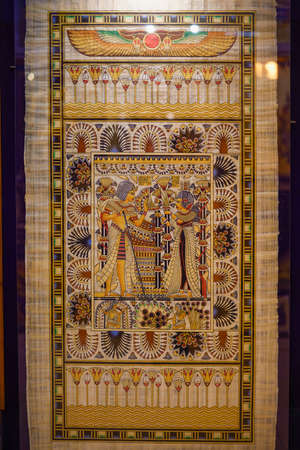 Papyrus. Old natural paper from Egyptの写真素材