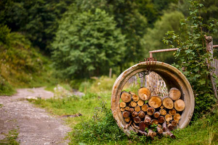 beautiful landscape in the mountain area in the Carpathian mountains Romaniaの写真素材