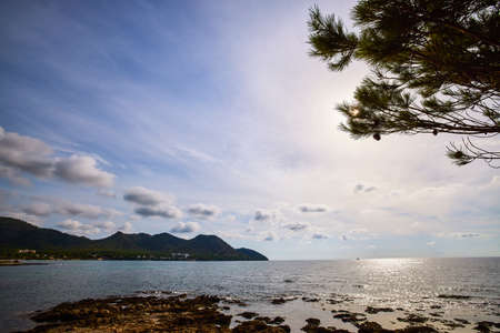 Beautiful landscape with a sea shore on the island of Palma De Mallorca.の写真素材