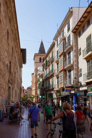Old Town of Palma de Mallorca, Mallorca, Balearic Islands, Spain, 12 Septeber 2021.のeditorial素材
