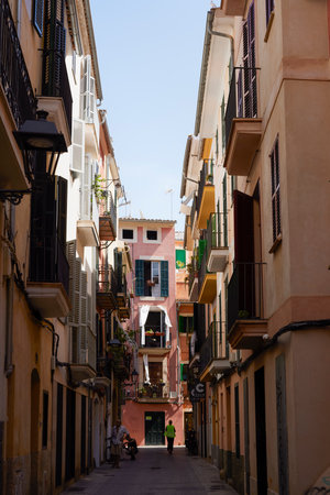 Old Town of Palma de Mallorca, Mallorca, Balearic Islands, Spain, 12 Septeber 2021.のeditorial素材