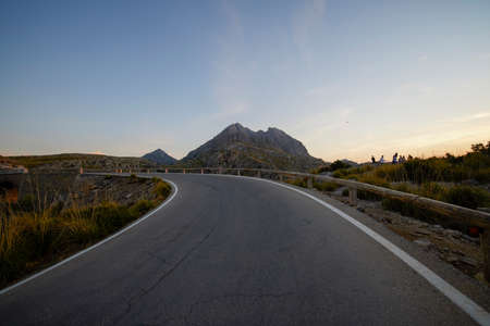 beautiful mountain landscape on the Balearic island Palma de Maiiorcaの写真素材