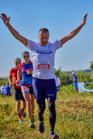September 26, 2021: Romania, Marcea, running competition Edition no. one. Promotion of sport at...