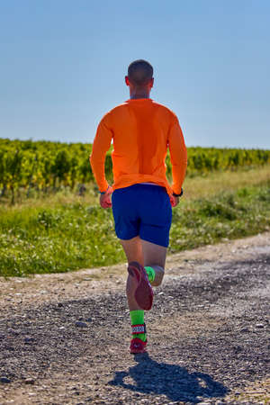 September 26, 2021: Romania, Marcea, running competition Edition no. one. Promoting sport locally, 12 km race. images from the competition.のeditorial素材