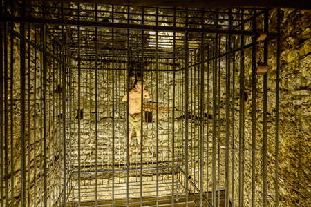 Hunedoara, Romania. January 8-2022. Corvinilor Castle, also called Huniazilor Castle. Is the medieval fortress of Hunedoara, one of the most important monuments of Gothic architecture in Romania.のeditorial素材