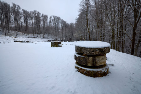 Sarmizegetusa Regia (royal residence) was the capital and the most important military, religious and political center of the Dacian state before the wars with the Roman Empire.の写真素材