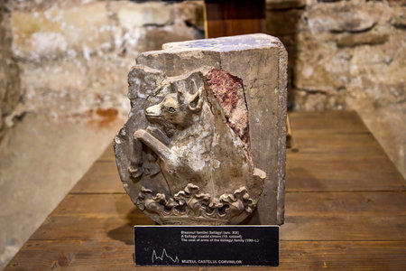 Hunedoara, Romania. January 8-2022. Corvinilor Castle, also called Huniazilor Castle. Is the...