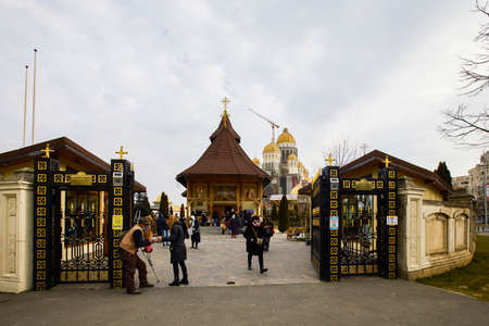Bucharest Romania, February 14, 2022, the Cathedral of the Salvation of the Nation, is the largest church in Romania and one of the largest Orthodox churches in the world.のeditorial素材