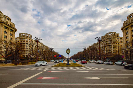 Bucharest Romania February 9, 2022. Images from Bucharest The capital of Romania on a winter dayのeditorial素材