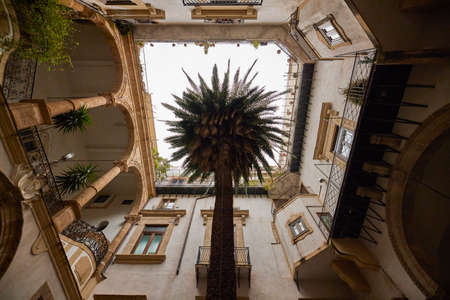 Palermo, Sicily Italy March-19-2022. Images with tourist attractions of the city.のeditorial素材