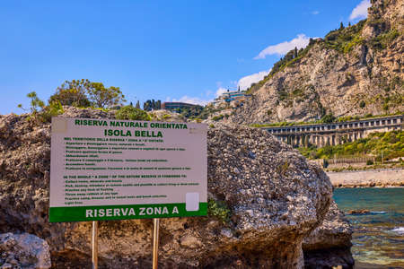 Taormina, Sicily - Italy - March 19, 2022: Pictures of the streets of Taormina, tourist attractions and symbols of the cityのeditorial素材