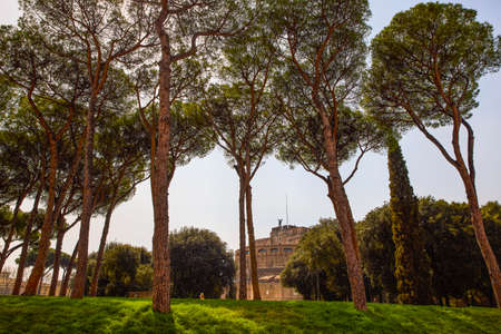 Rome Italy March 28, 2022: images with buildings and architecture in Rome on a spring day in March, Famous sights.のeditorial素材