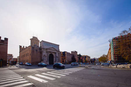 Rome Italy March 28, 2022: images with buildings and architecture in Rome on a spring day in March, Famous sights.のeditorial素材