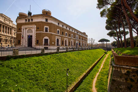 Rome Italy March 28, 2022: images with buildings and architecture in Rome on a spring day in March, Famous sights.のeditorial素材
