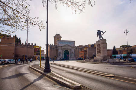 Rome Italy March 28, 2022: images with buildings and architecture in Rome on a spring day in March, Famous sights.のeditorial素材