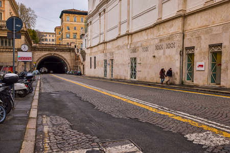 Rome Italy March 28, 2022: images with buildings and architecture in Rome on a spring day in March, Famous sights.のeditorial素材