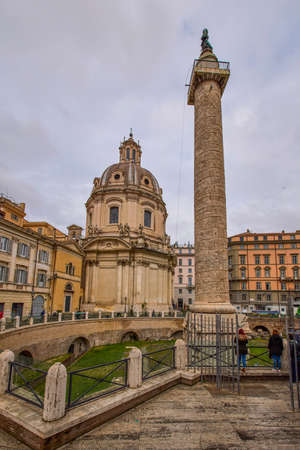 Rome Italy March 28, 2022: images with buildings and architecture in Rome on a spring day in March, Famous sights.のeditorial素材