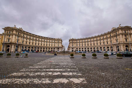 Rome Italy March 28, 2022: images with buildings and architecture in Rome on a spring day in March, Famous sights.のeditorial素材
