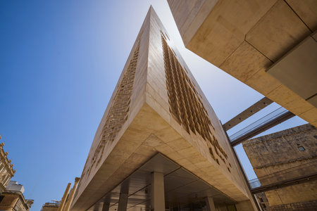 Valletta, Malta 08 July 2022. Pictures with various tourist attractions in Valletta, the capital of Malta.のeditorial素材