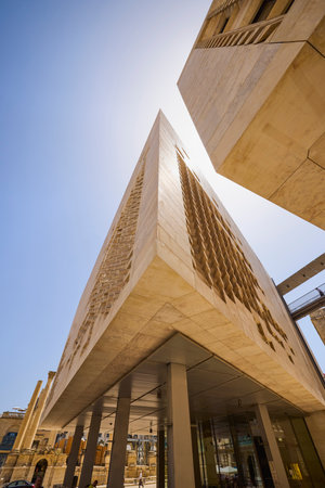 Valletta, Malta 08 July 2022. Pictures with various tourist attractions in Valletta, the capital of Malta.のeditorial素材