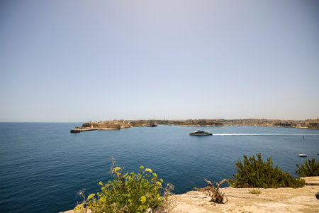 Valletta, Malta 08 July 2022. Pictures with various tourist attractions in Valletta, the capital of Malta.のeditorial素材
