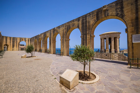 Valletta, Malta 08 July 2022. Pictures with various tourist attractions in Valletta, the capital of Malta.のeditorial素材