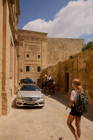 Mdina 09 July 2022.Images from Mdina, the old capital of the state of Malta. Mdina or Medina and in Maltese L-Imdina is an ancient city called in Phoenician Melitta.のeditorial素材
