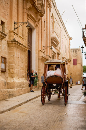Mdina 09 July 2022.Images from Mdina, the old capital of the state of Malta. Mdina or Medina and in Maltese L-Imdina is an ancient city called in Phoenician Melitta.のeditorial素材