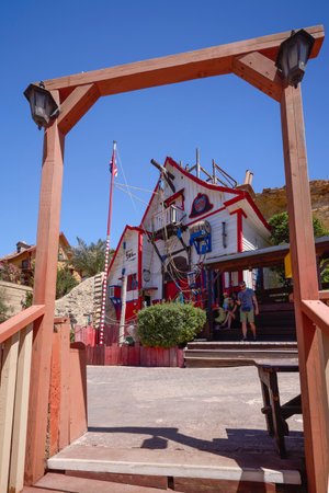 Popeye Village, Malta - July 9, 2022: Images of Popeye Village. Popeye Village is one of the most popular tourist attractions in Malta.のeditorial素材