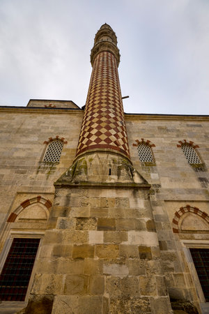 Edirne, Turkey-November 23,2022.Exterior image of Brumali Mosque,The name of the edifice translates as Mosque With Three Balconies, a reference to the tallest minaret.のeditorial素材