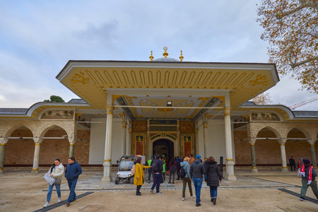 Istanbul, Turkey, November 28 2022. Topkapi Palace & Harem, images from inside the Plat, Buildings and Museums.のeditorial素材