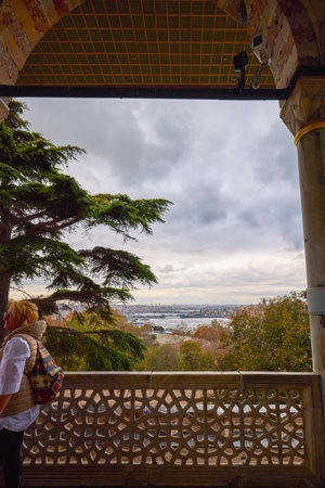 Istanbul, Turkey, November 28 2022. Topkapi Palace & Harem, images from inside the Plat, Buildings and Museums.のeditorial素材