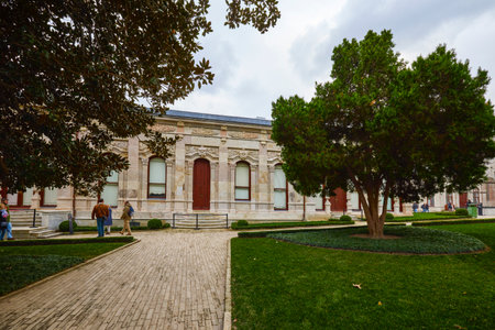 Istanbul, Turkey, November 28 2022. Topkapi Palace & Harem, images from inside the Plat, Buildings and Museums.のeditorial素材