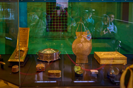 Istanbul, Turkey, November 28 2022. Topkapi Palace & Harem, images from inside the Plat, Buildings and Museums.のeditorial素材